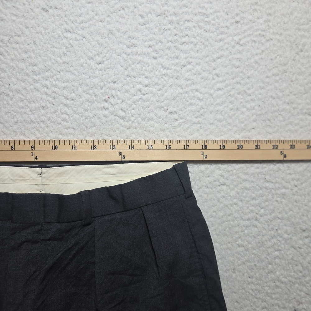 Vtg 90s Polo Ralph Lauren Pure Wool Mens 34x29 Pleated Black Trousers Pants - Picture 5 of 8